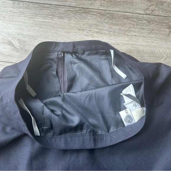 Vintage Jobis Navy Wool Cashmere Pencil Skirt - Picture 5 of 12